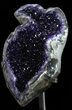 Amethyst Geode On Metal Stand - Extra Dark Crystals #50812-1